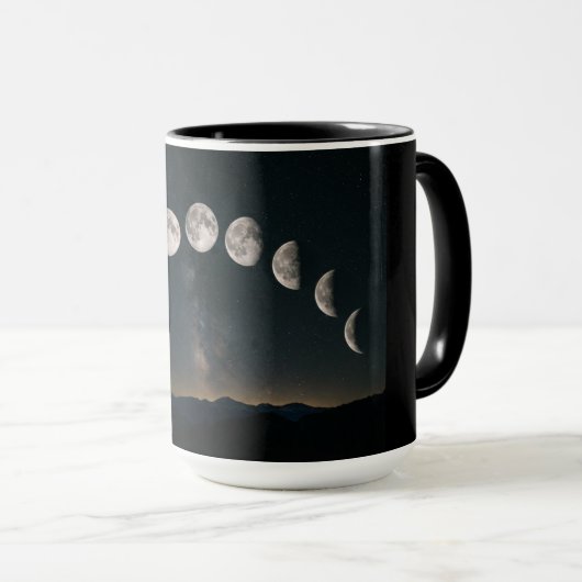 Moon Phases Tasse (VorderseiteRechts)