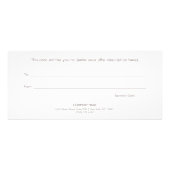 Moon Phases Wellness-Center Salon Geschenkzertifik Werbekarte (Hinten)