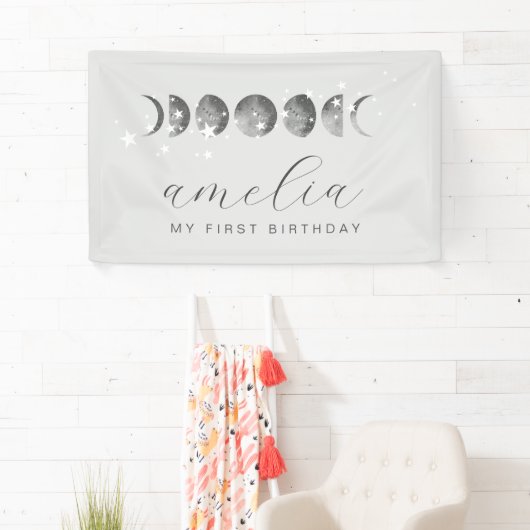 Moon Phases White Stars Banner (Insitu)