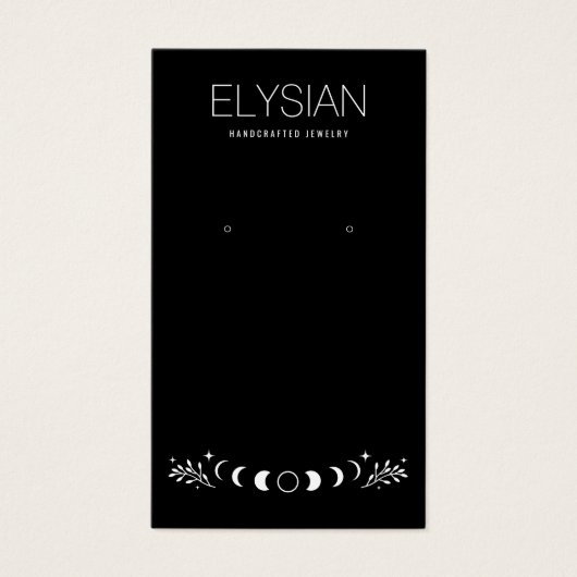 Moon Phases Zodiac Earring Juwelierkarten (Vorderseite)