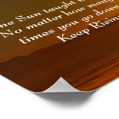 Moon Phasing Sunrise Inspiration Zitat Poster (Ecke)