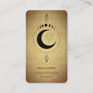 Moon Phones Crescent Mystic Holistic Tarot Gold Visitenkarte