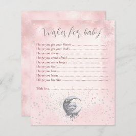Moon Pink wünscht Baby Card Babydusche