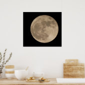 Moon Poster Astronomie Lunar Vollmond Print (Küche)