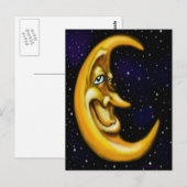 Moon Postkarte (Vorne/Hinten)