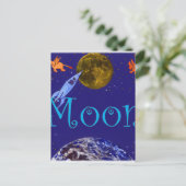 Moon Postkarte (Stehend Vorderseite)