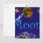 Moon Postkarte (Vorne/Hinten)