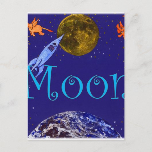 Moon Postkarte (Vorderseite)
