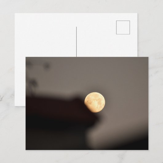 Moon Postkarte (Vorne/Hinten)