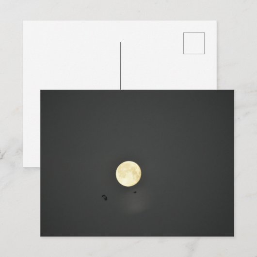 Moon Postkarte (Vorne/Hinten)