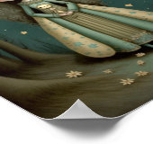 Moon Princess Girl im Wald Poster (Ecke)