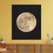 Moon Print Astronomie Lunar Vollmond Canvas Prints Leinwanddruck (Insitu (Wohnzimmer))