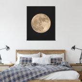 Moon Print Astronomie Lunar Vollmond Canvas Prints Leinwanddruck (Insitu (Schlafzimmer))