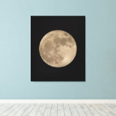 Moon Print Astronomie Lunar Vollmond Canvas Prints Leinwanddruck (Insitu (Holzboden))
