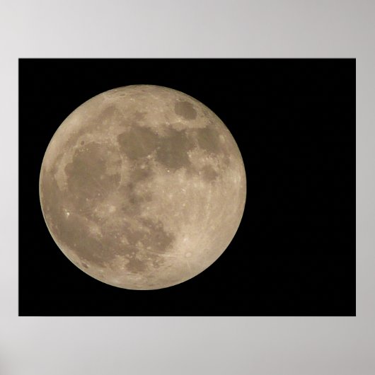 Moon Print Astronomie Lunar Vollmond Poster (Vorne)