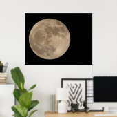 Moon Print Astronomie Lunar Vollmond Poster (Heimbüro)