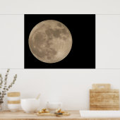 Moon Print Astronomie Lunar Vollmond Poster (Küche)