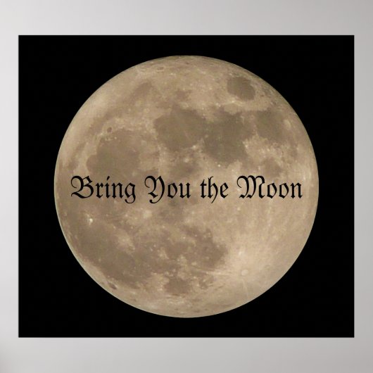 Moon Print Astronomie Personalisiert Full Moon Pos Poster (Vorne)