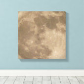Moon Print Astronomie Vollmond Art Canvas Print Leinwanddruck (Insitu (Holzboden))