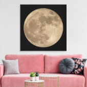 Moon Print Astronomie Vollmond Art Canvas Print Leinwanddruck (Insitu (Wohnzimmer))