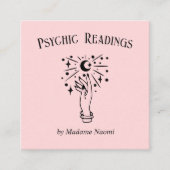 MOON PSYCHIC MEDIUM PALM LESER FORTUNE TELLER QUADRATISCHE VISITENKARTE (Vorderseite)