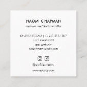 MOON PSYCHIC MEDIUM PALM LESER FORTUNE TELLER QUADRATISCHE VISITENKARTE (Rückseite)