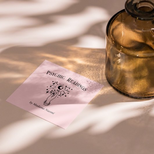 MOON PSYCHIC MEDIUM PALM LESER FORTUNE TELLER QUADRATISCHE VISITENKARTE