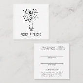 MOON PSYCHIC MEDIUM PALM LESUNG REFER FRIEND QUADRATISCHE VISITENKARTE (Vorne/Hinten)