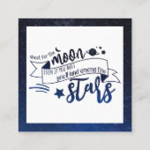 Moon Quadratische Visitenkarte (Rückseite)