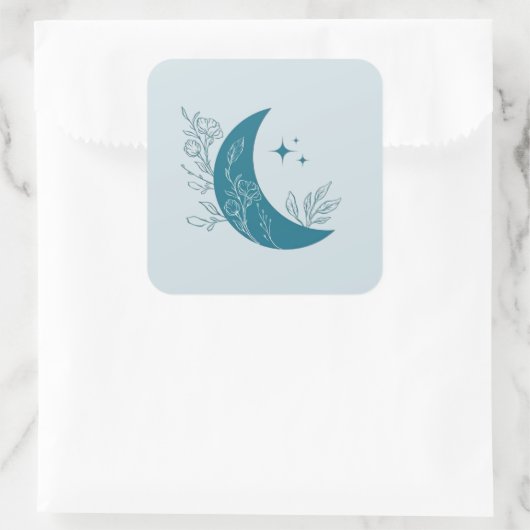 Moon Quadratischer Aufkleber (Tasche)