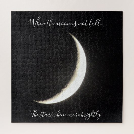 Moon Quote Sliver of the Moon Challenging Puzzle (Vertikal)