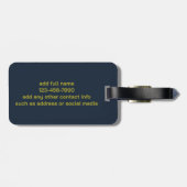 Moon & Rabbit auf dem Gepäckanhänger der Marine (Rückseite horizontal)