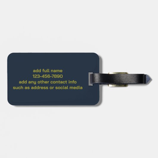 Moon & Rabbit auf dem Gepäckanhänger der Marine (Rückseite horizontal)