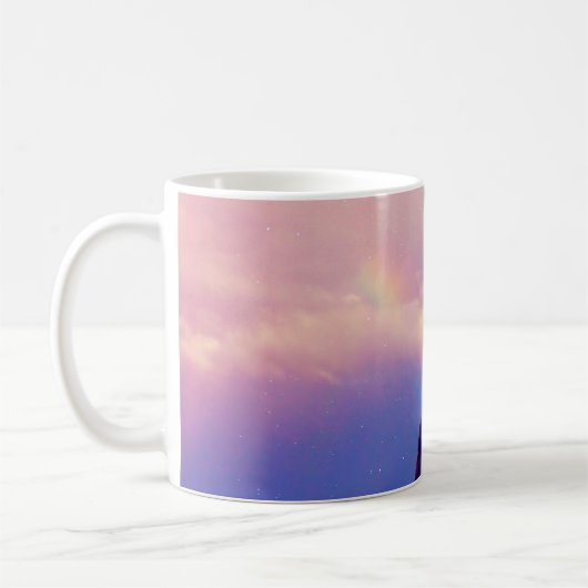 Moon Rainbow: Pastel Sky Beauty. Kaffeetasse (Links)