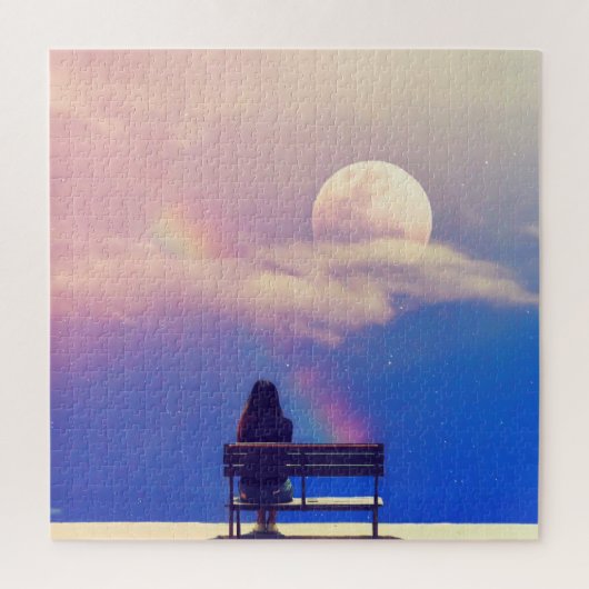 Moon Rainbow: Pastel Sky Beauty. Puzzle (Vertikal)