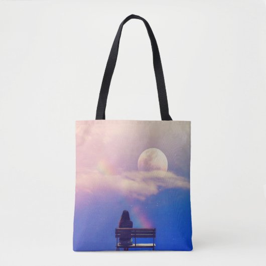 Moon Rainbow: Pastel Sky Beauty. Tasche (Vorderseite)