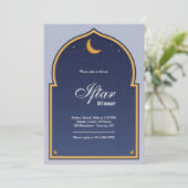 Moon Ramadan Iftar Einladung (Stehend Vorderseite)