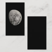 Moon Raven Gothic Crows Silhouette Visitenkarte (Vorne/Hinten)