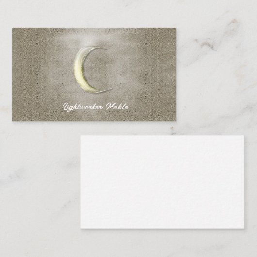 Moon, Reiki, Spirituelle, Wasserfarben Visitenkart Visitenkarte (Vorne/Hinten)
