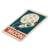 Moon Retro Galaxy Rocket Magnet (Linke Seite)