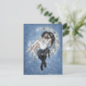 Moon Riders Romantische Liebe Postkarte (Stehend Vorderseite)