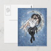 Moon Riders Romantische Liebe Postkarte (Vorne/Hinten)