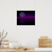 Moon Rise Pink Haze Flipped Poster (Küche)