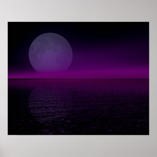 Moon Rise Pink Haze Flipped Poster (Vorne)