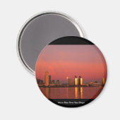 Moon Rise über San Diego Magnet (Vorderseite/Rückseite)