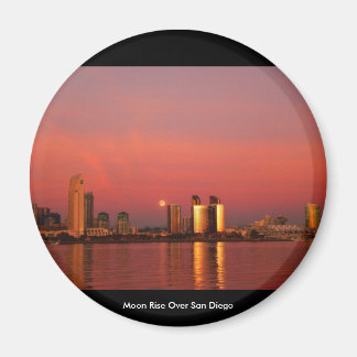 Moon Rise über San Diego Magnet