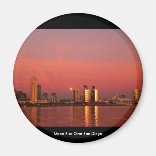 Moon Rise über San Diego Magnet (Vorne)