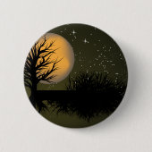 Moon Rise ~ Vollmond-Tree & Night Sky Button (Vorderseite)