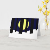 Moon Rising near Forest in Winter: Leere Karte (Gelbe Blume)