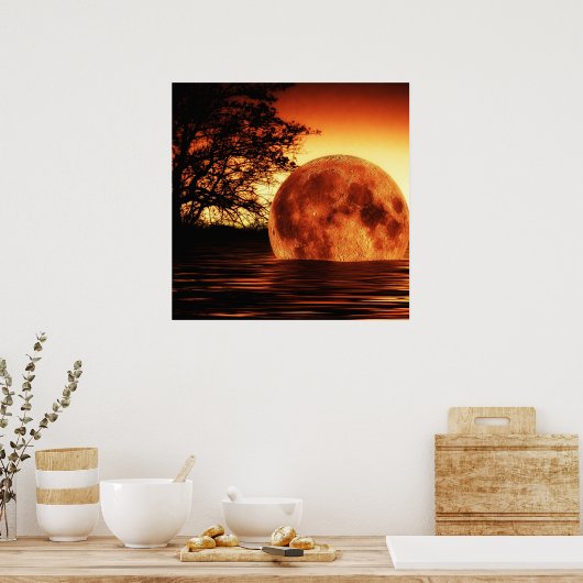 Moon River Falling Poster (Küche)